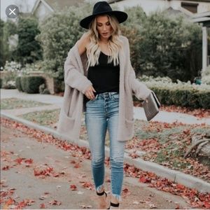 Vici collection fuzzy oversized cardigan